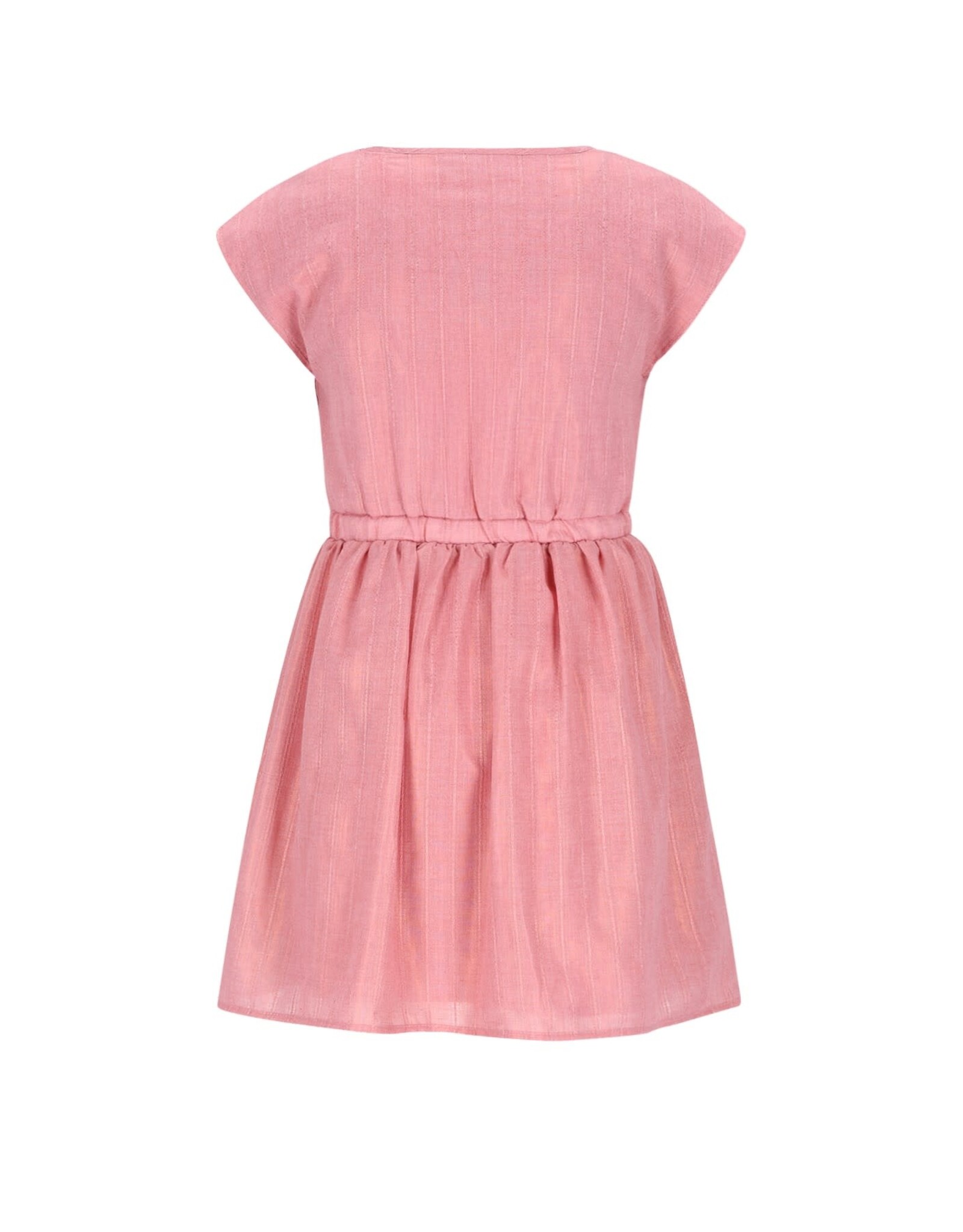 Like Flo Maika Flo girls glitter dress with knot and button closure at front Copper
