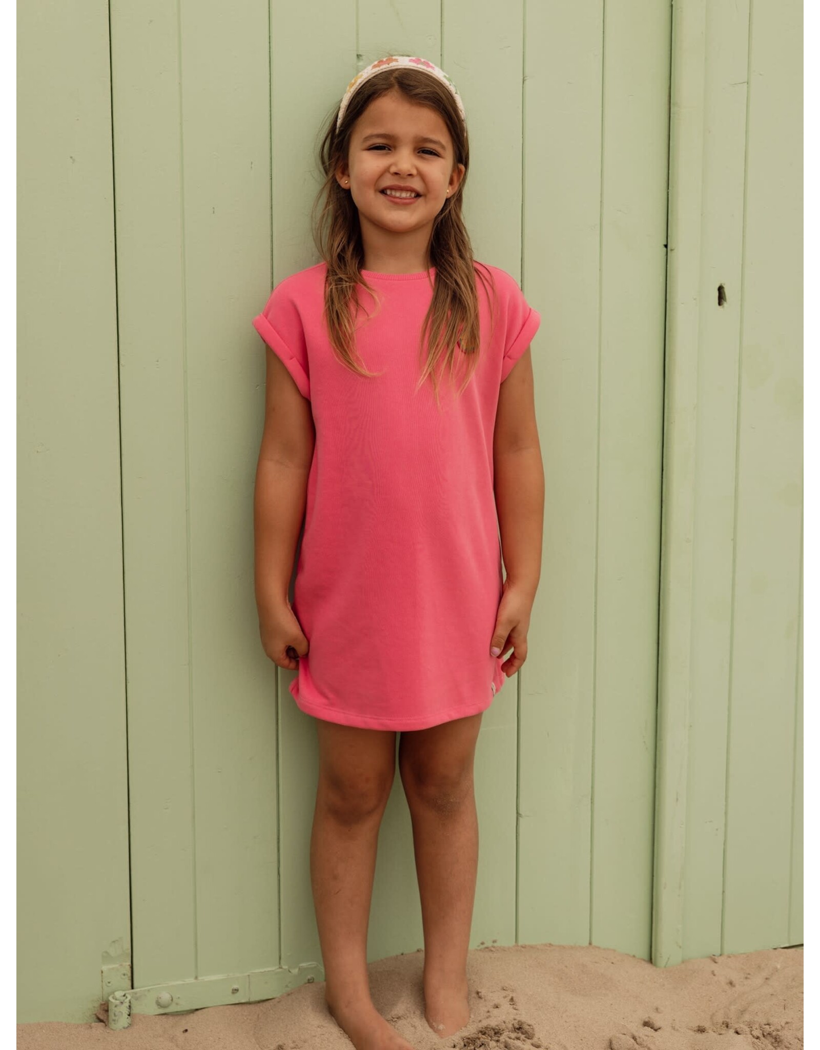 Little Looxs Little Sweat Dress SS Bubblegum s26
