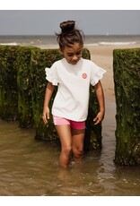 Little Looxs Little Sweater with Ruffles SS Soft white s26