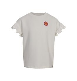 Little Looxs Little Sweater with Ruffles SS Soft white s26