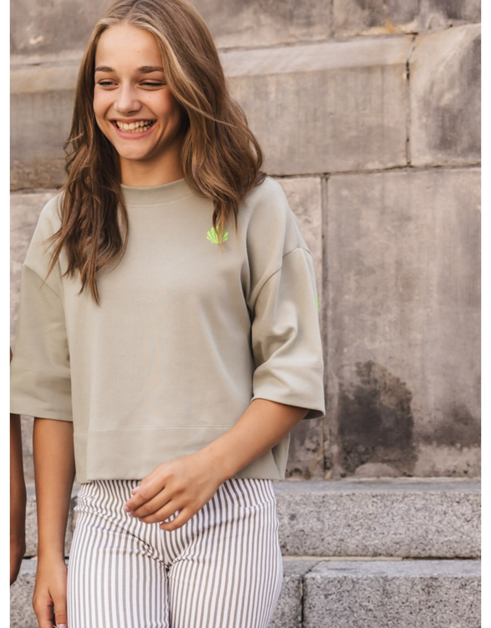 Looxs 10sixteen interlock 3/4 sleeve T-shi Laurel s26