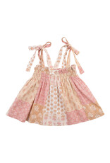 NAVY NATURAL Loe top flower patchwork