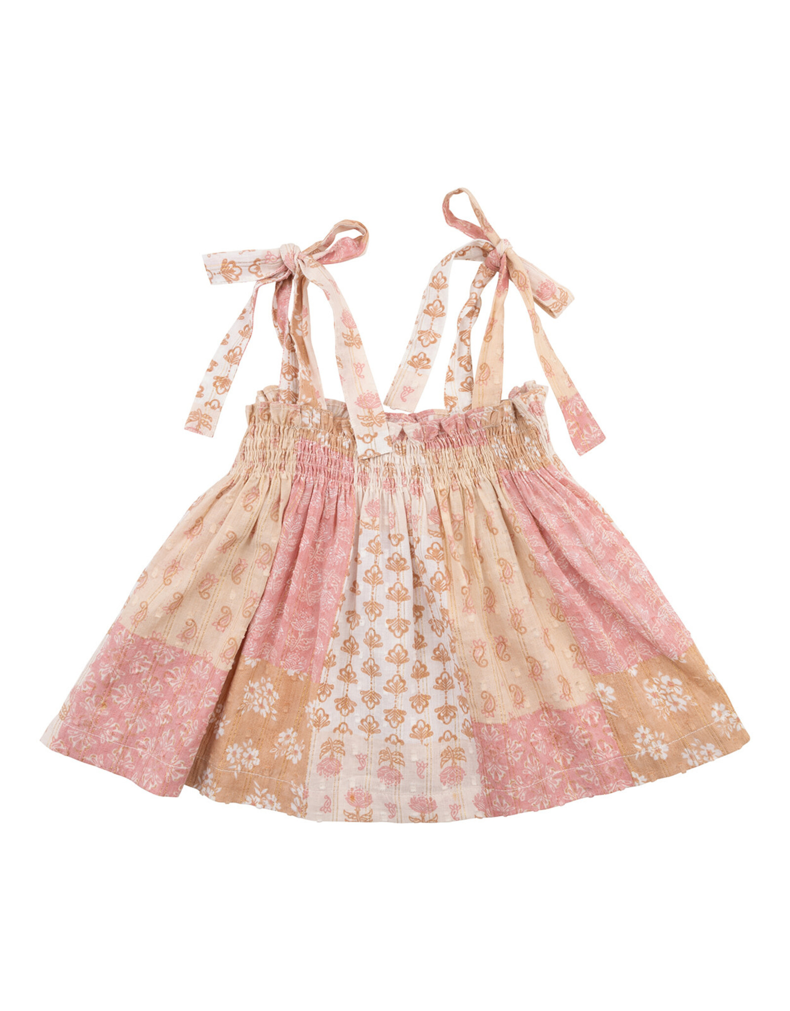 NAVY NATURAL Loe top flower patchwork