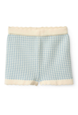 Copenhagen Colors CHECK JACQUARD SHORTS DUSTY BLUE CHECK