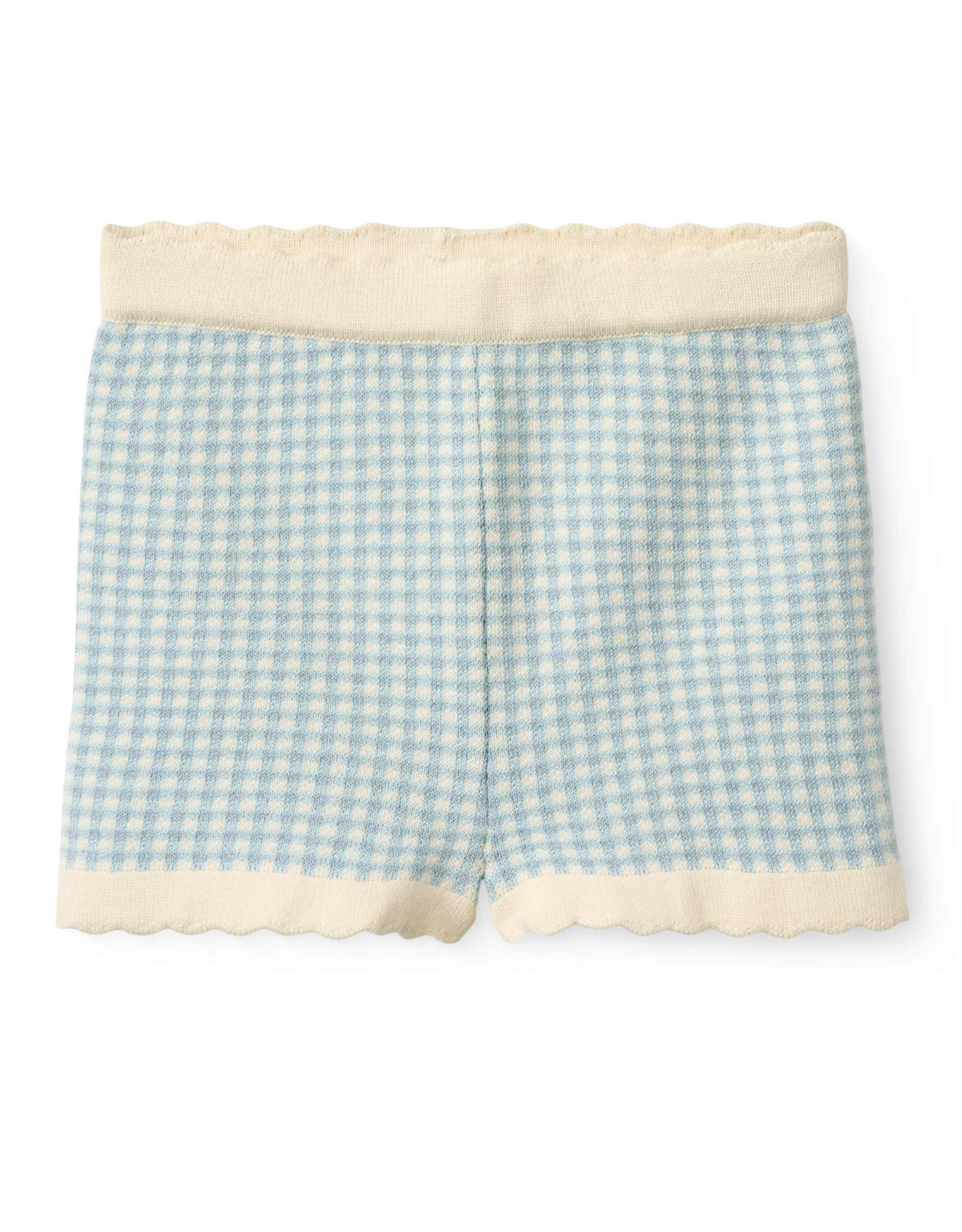 Copenhagen Colors CHECK JACQUARD SHORTS DUSTY BLUE CHECK