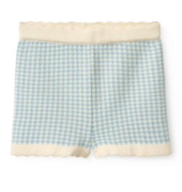Copenhagen Colors CHECK JACQUARD SHORTS DUSTY BLUE CHECK