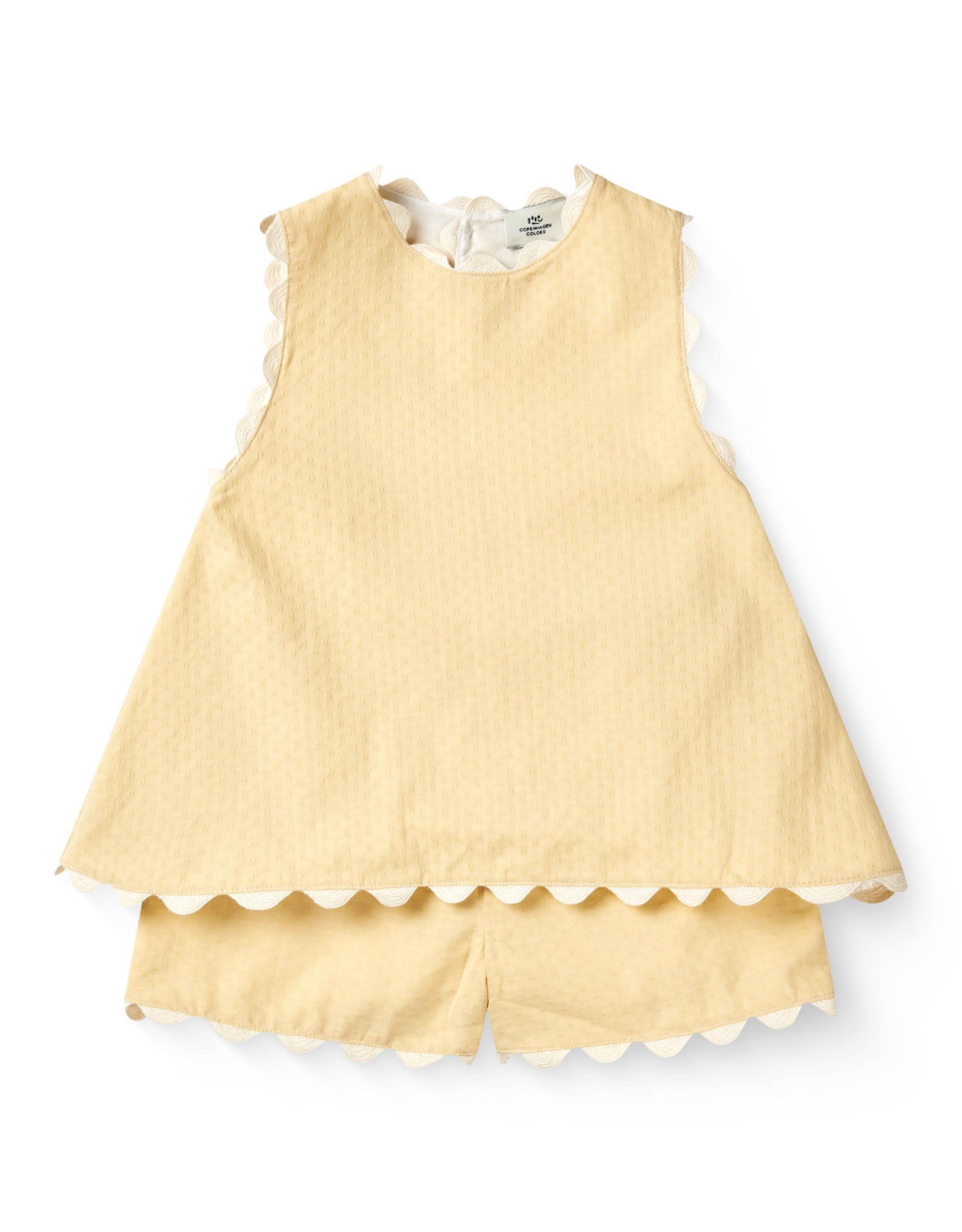 Copenhagen Colors DECO TOP & SHORTS SET PALE YELLOW COMB.