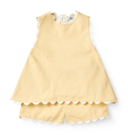 Copenhagen Colors DECO TOP & SHORTS SET PALE YELLOW COMB.