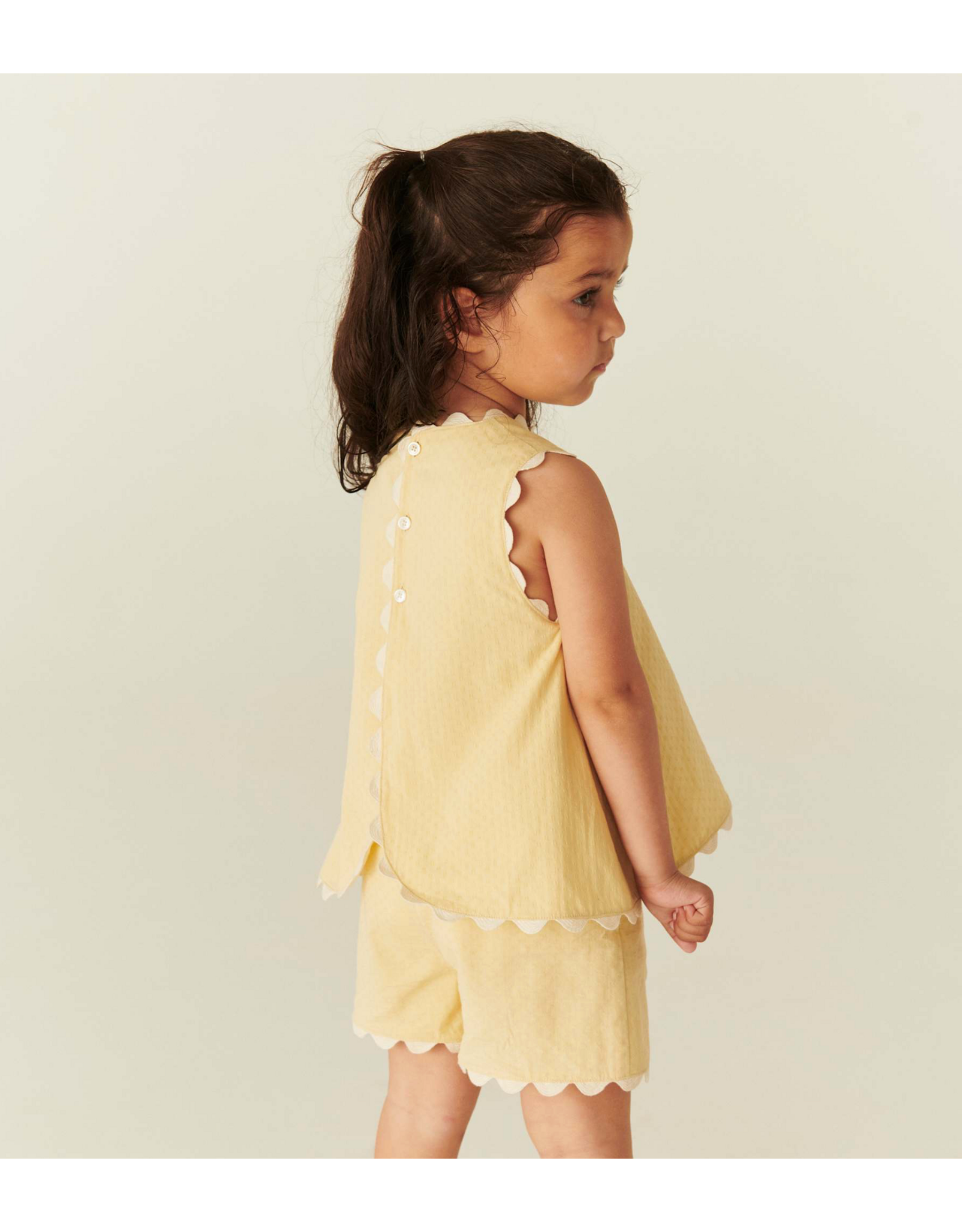 Copenhagen Colors DECO TOP & SHORTS SET PALE YELLOW COMB.