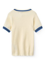 Copenhagen Colors KNITTED PATTERN POLO CREAM, BLUE, BROWN COMB.
