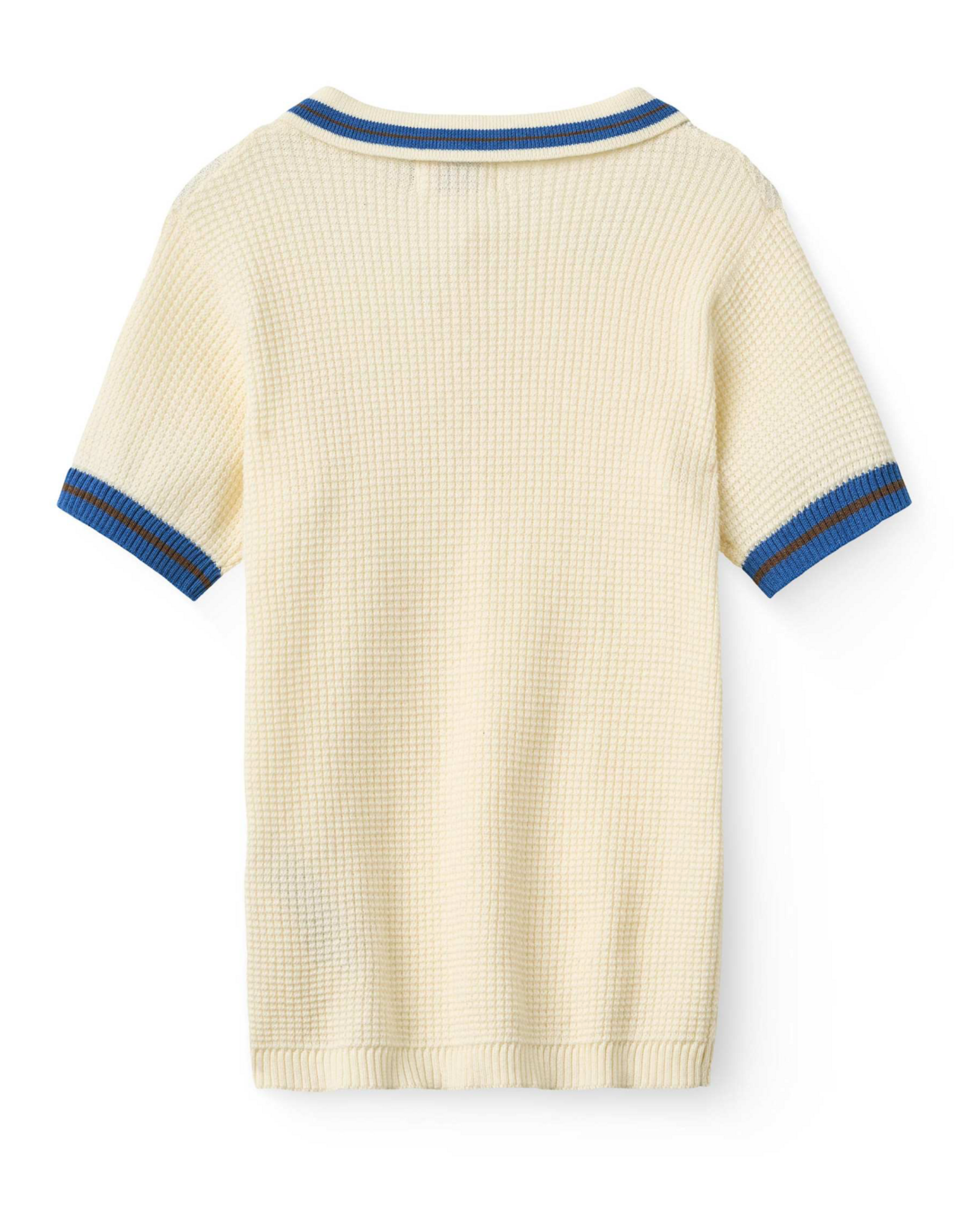 Copenhagen Colors KNITTED PATTERN POLO CREAM, BLUE, BROWN COMB.