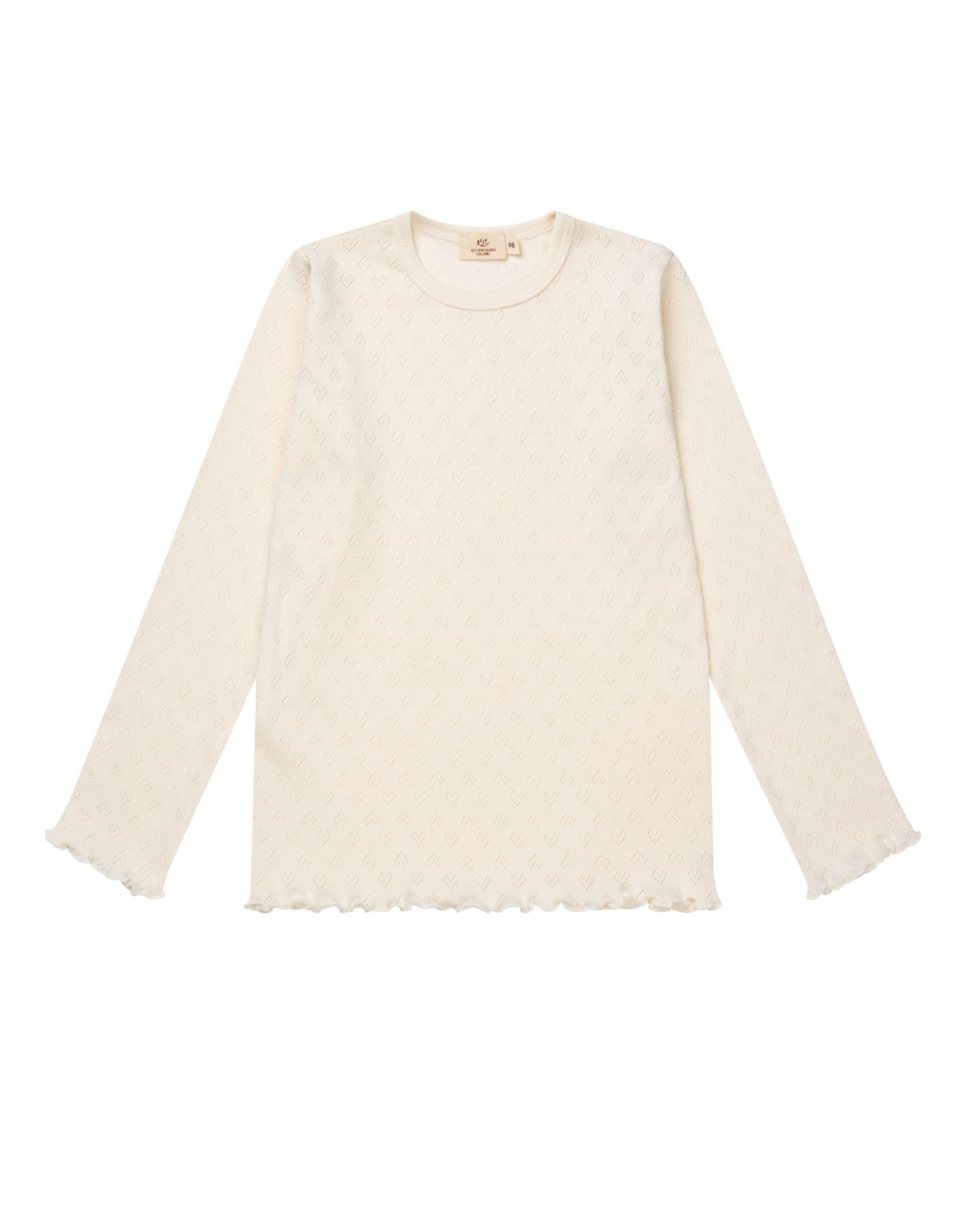 Copenhagen Colors POINTELLE HEART LS TEE CREAM