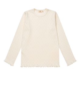 Copenhagen Colors POINTELLE HEART LS TEE CREAM