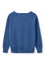 Copenhagen Colors PULL OVER W. EMBROIDERY SHARP BLUE COMB.