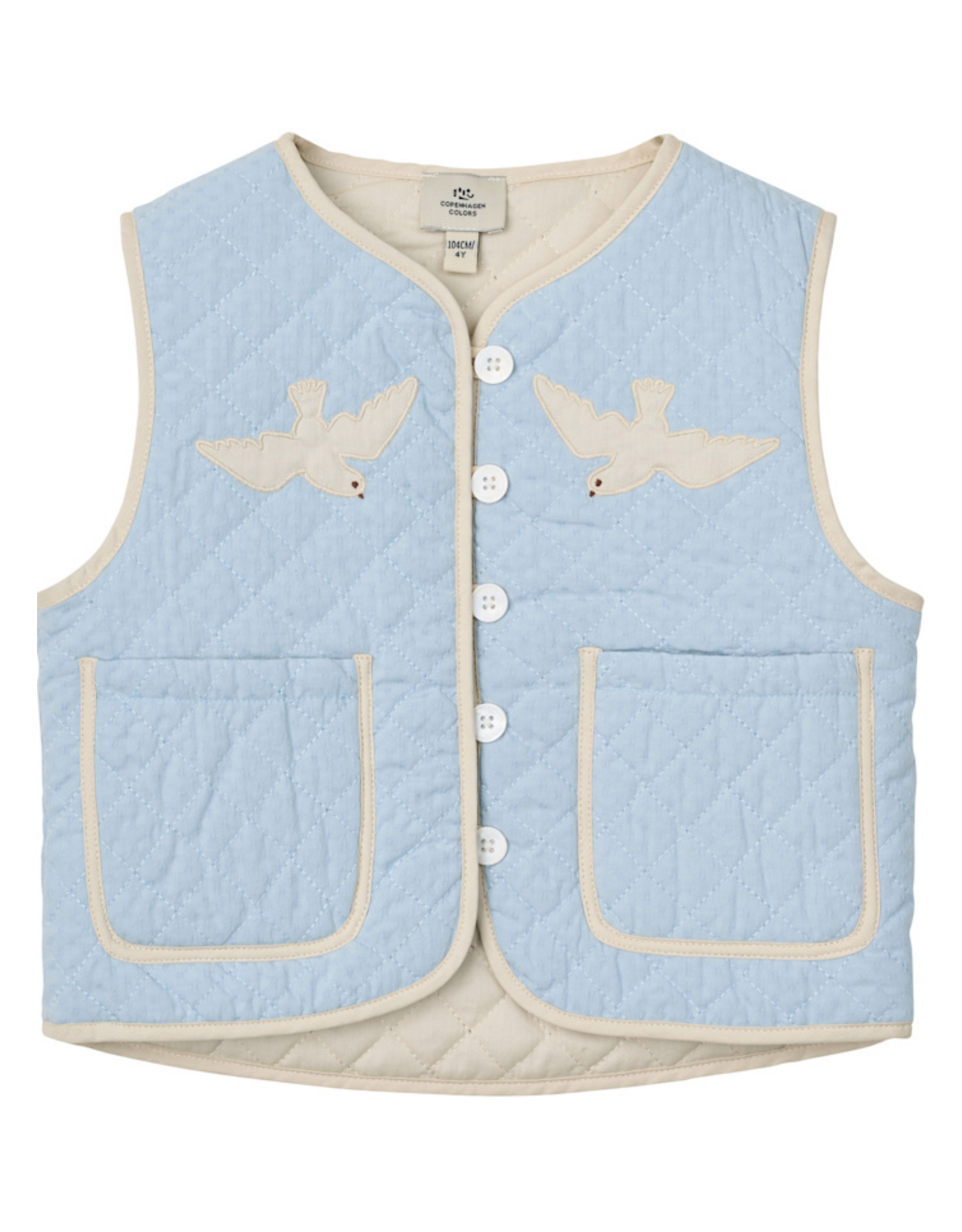 Copenhagen Colors QUILTED  VEST LT. BLUE COMB.