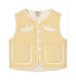 Copenhagen Colors QUILTED  VEST PALE YELLOW COMB.