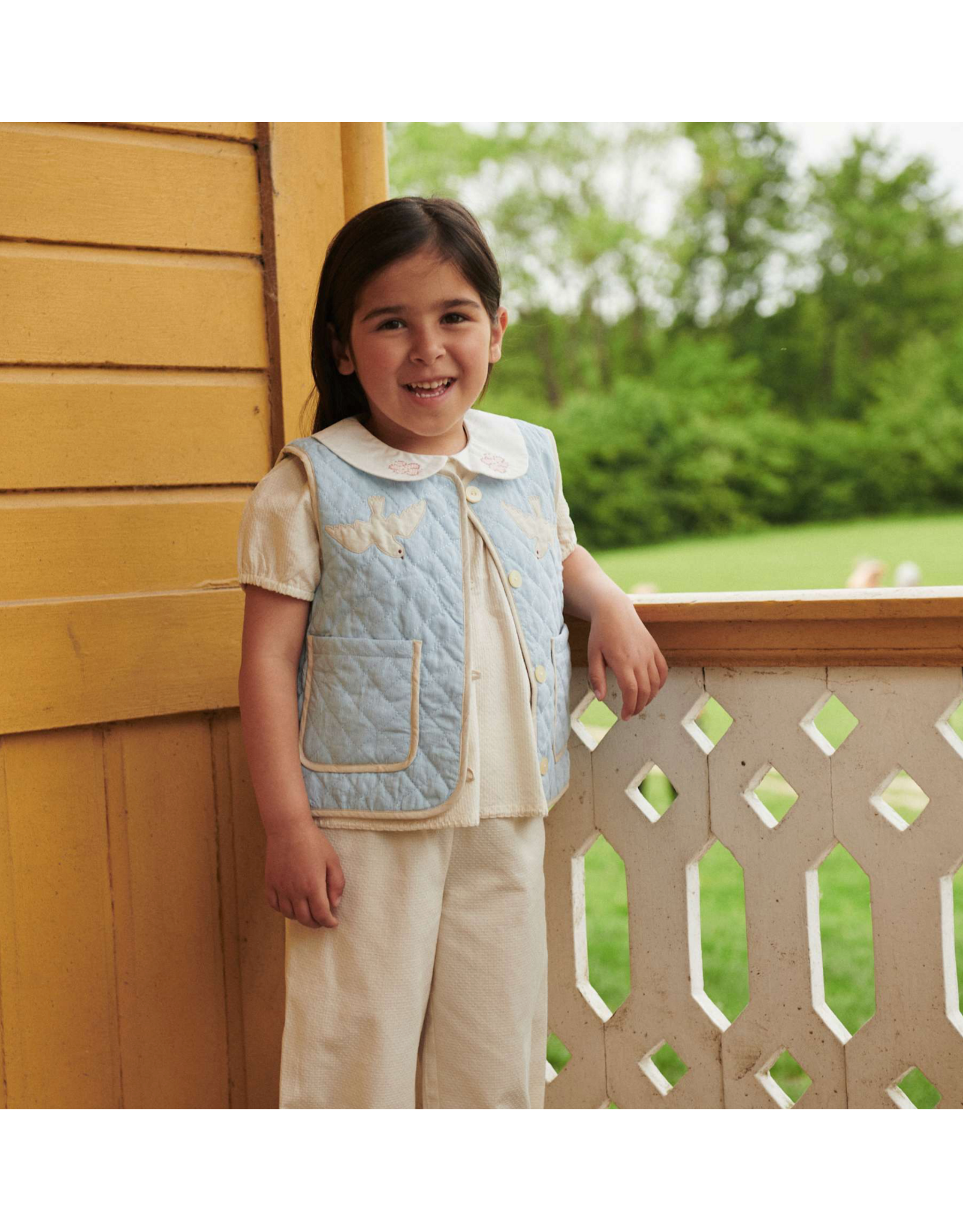 Copenhagen Colors QUILTED  VEST LT. BLUE COMB.