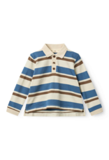 Copenhagen Colors STRIPED PIQUE POLO W. LS SHARP BLUE COMB.