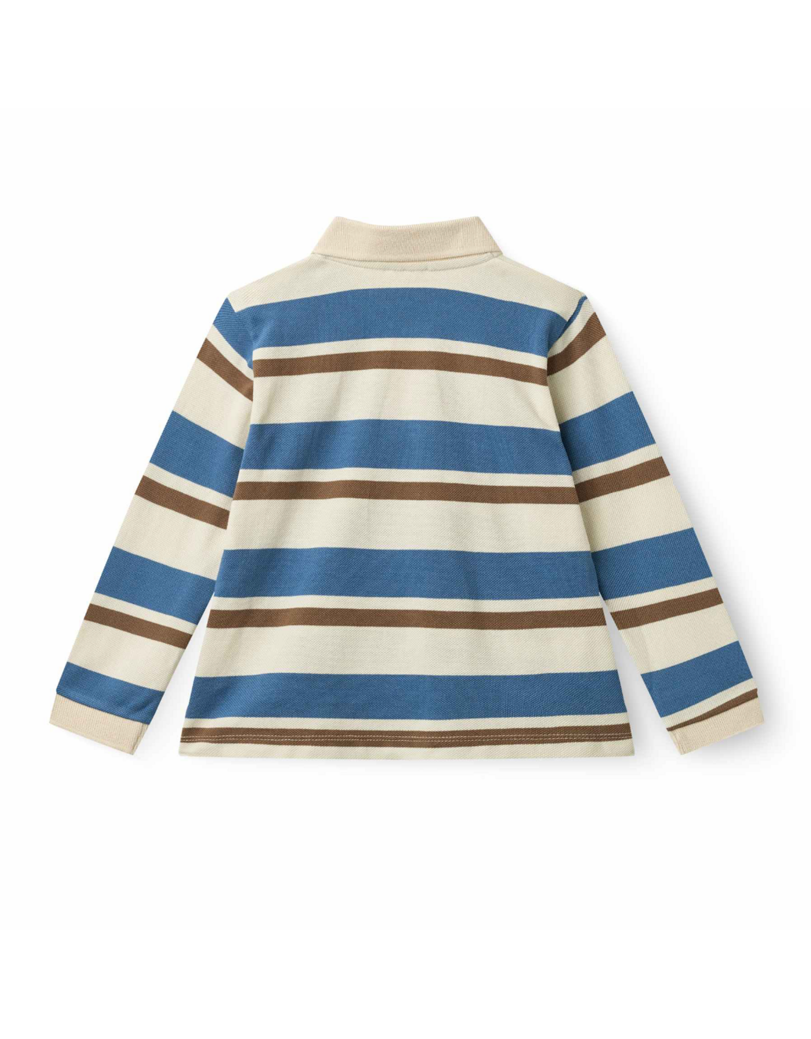 Copenhagen Colors STRIPED PIQUE POLO W. LS SHARP BLUE COMB.