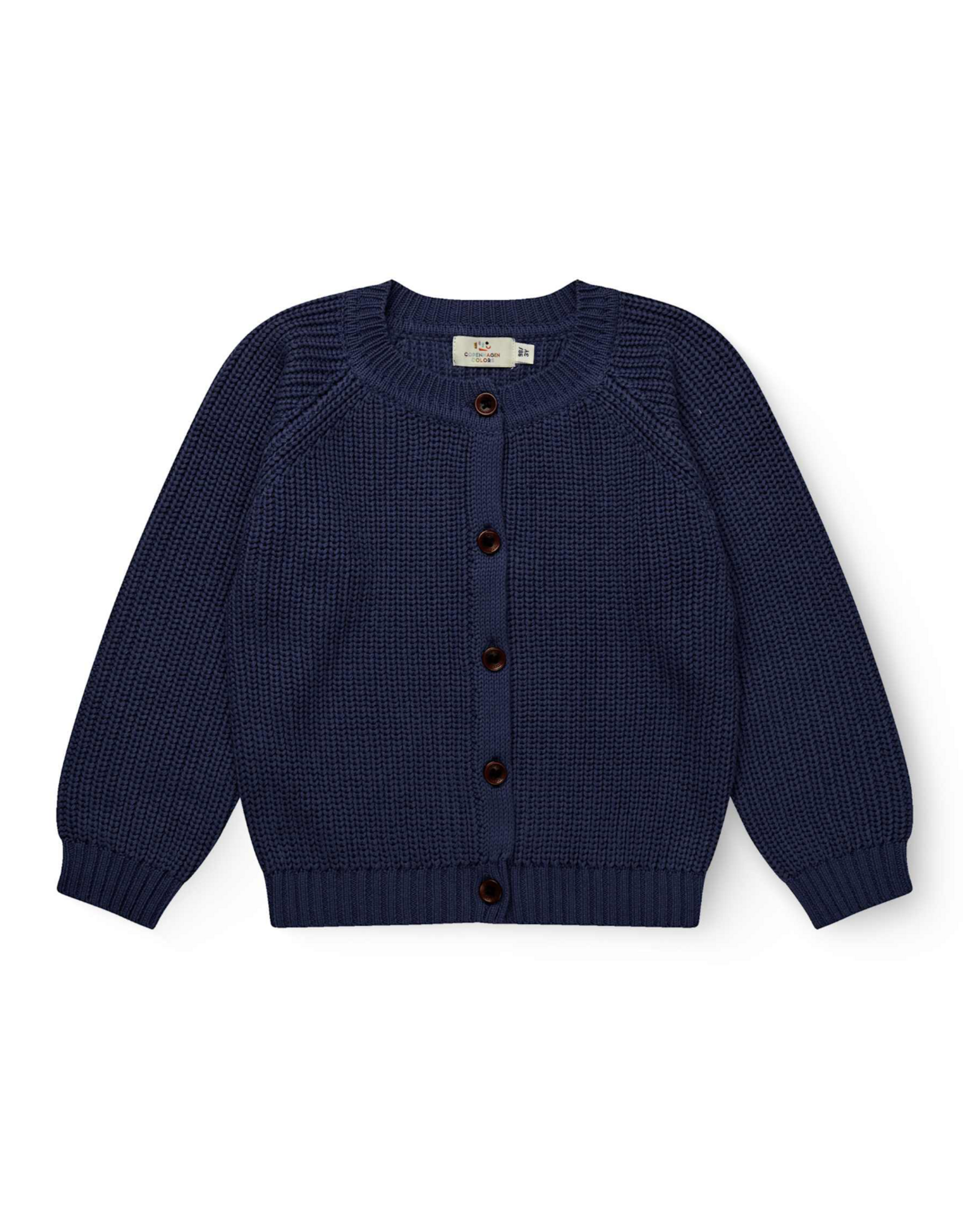 Copenhagen Colors Knitted classic rib Cardigan Navy