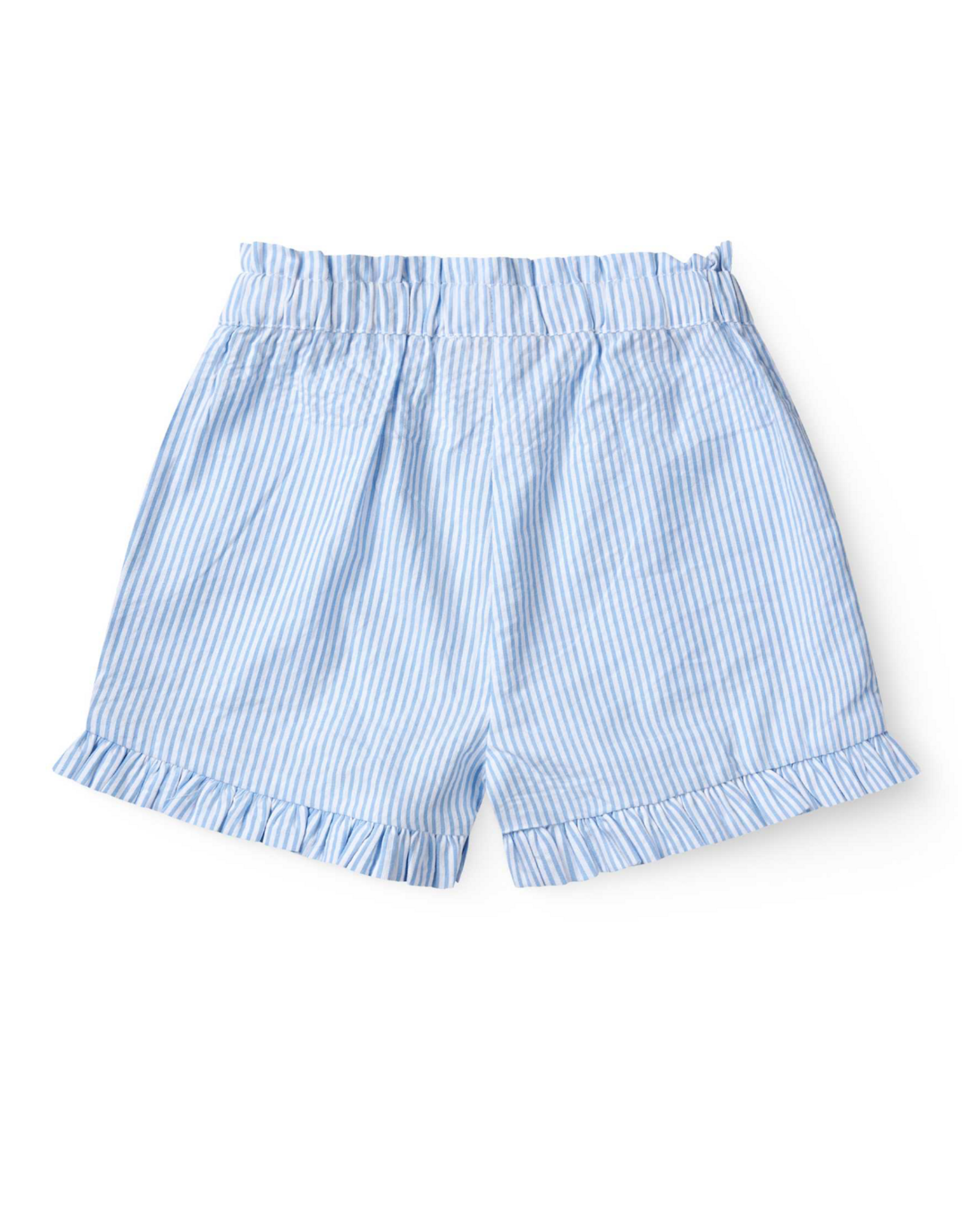 Copenhagen Colors SEERSUCKER GIRLY SHORTS SKY BLUE W CREAM STRIPE