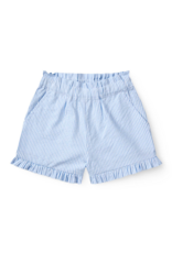 Copenhagen Colors SEERSUCKER GIRLY SHORTS SKY BLUE W CREAM STRIPE