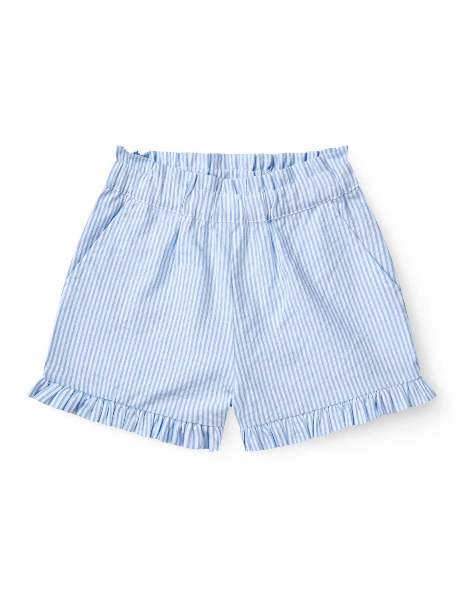 Copenhagen Colors SEERSUCKER GIRLY SHORTS SKY BLUE W CREAM STRIPE
