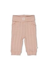 Feetje Broek pointelle rib - Delicate Flower l.Roze