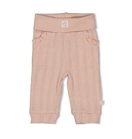 Feetje Broek pointelle rib - Delicate Flower l.Roze