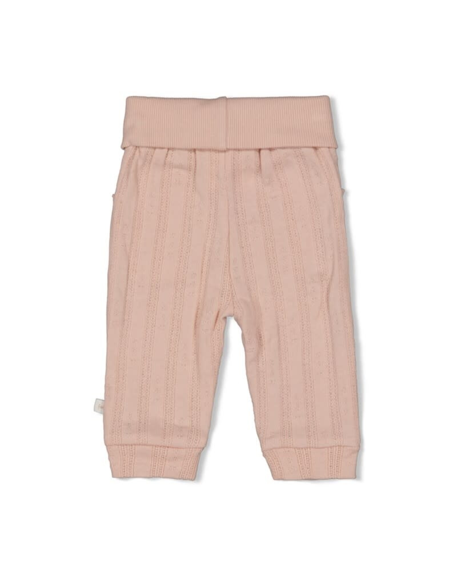 Feetje Broek pointelle rib - Delicate Flower l.Roze