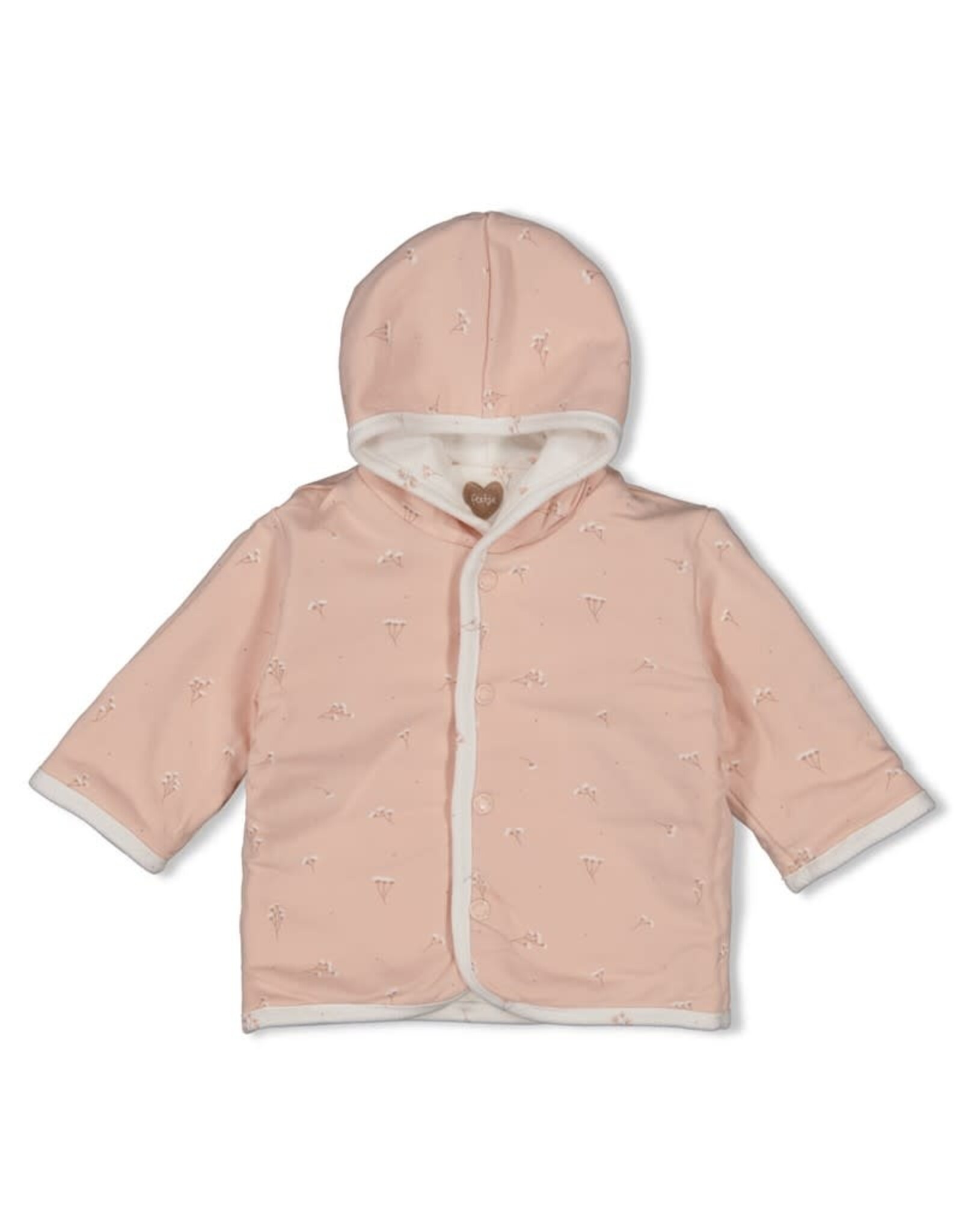 Feetje Omkeerbaar jasje met capuchon AOP - Delicate Flower Offwhite