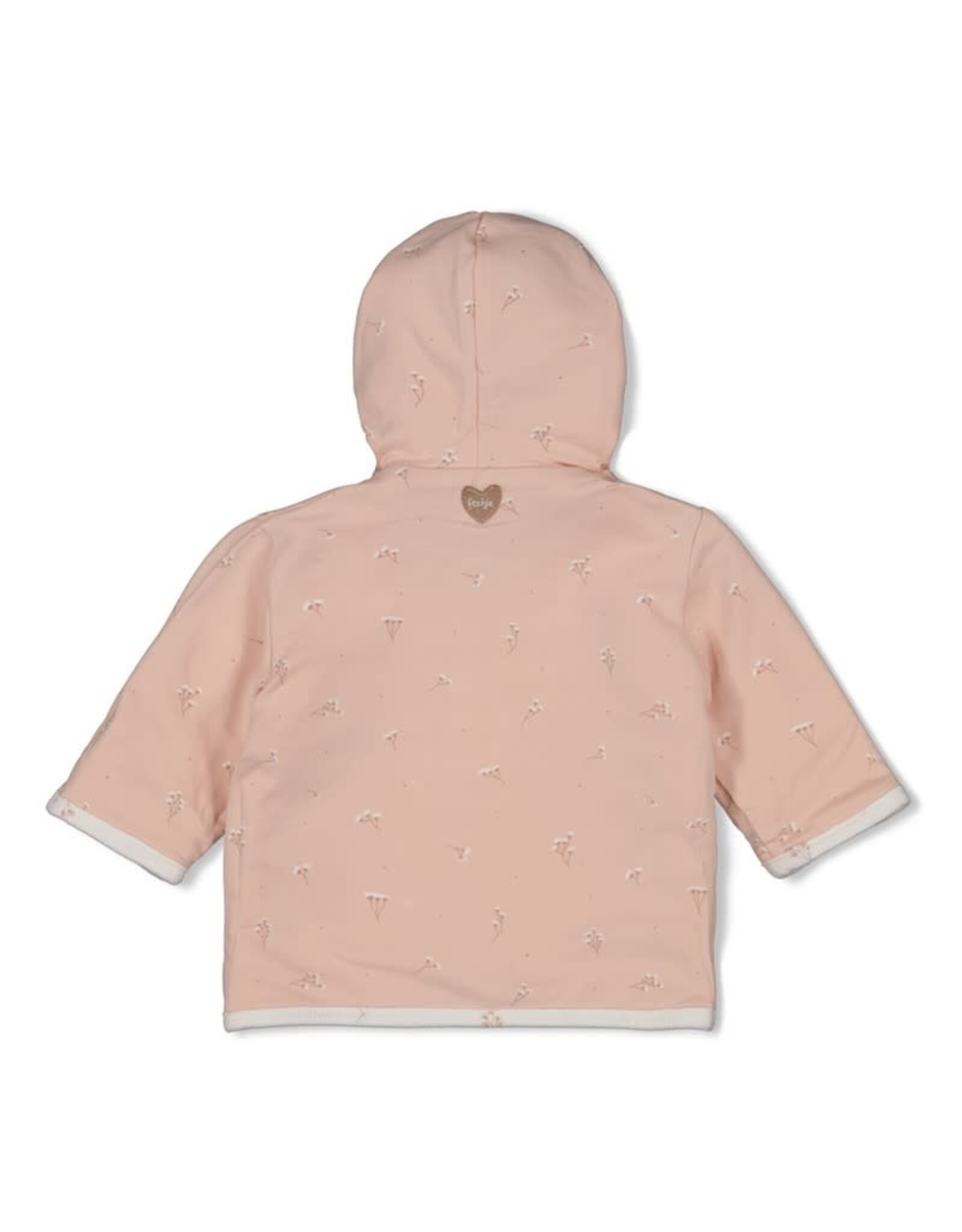 Feetje Omkeerbaar jasje met capuchon AOP - Delicate Flower Offwhite