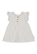Feetje Jurk crinkle AOP k/m - Delicate Flower Offwhite