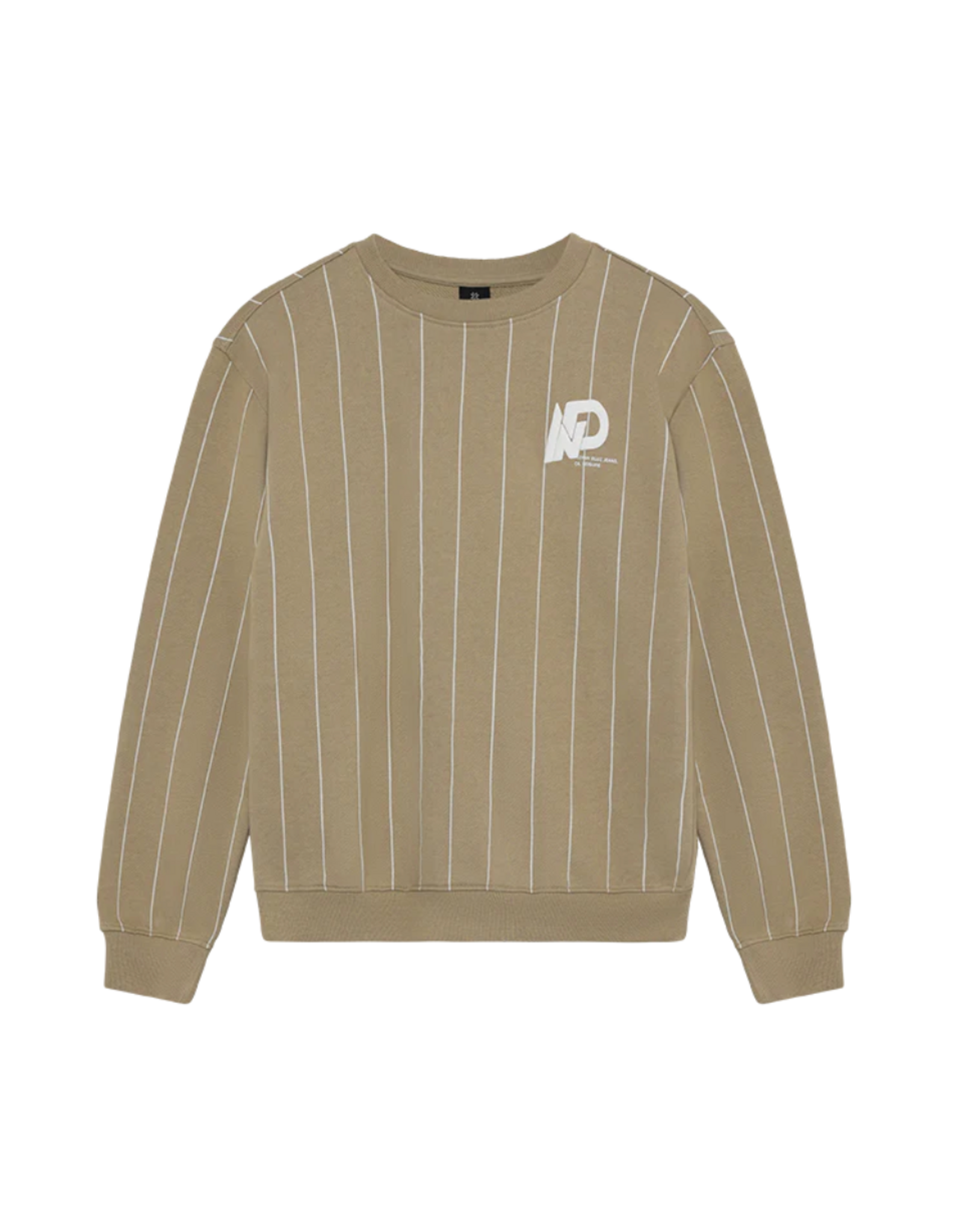 Indian Blue Jeans Loose Fit Sweater Pinstripe Sand Storm