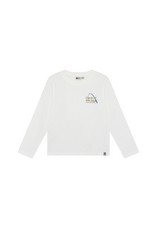 Daily7 T-shirt Longsleeve met Backprint Egret