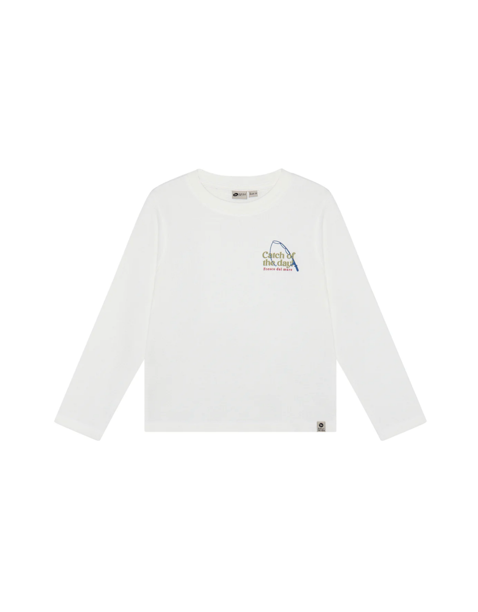 Daily7 T-shirt Longsleeve met Backprint Egret