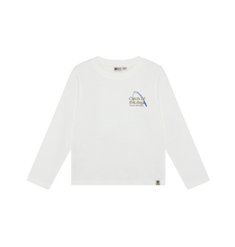 Daily7 T-shirt Longsleeve met Backprint Egret