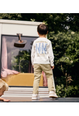 Daily7 T-shirt Longsleeve met Backprint Egret