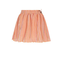 Nono Norah Striped Plissee Skirt Orange Coral