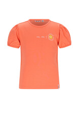 Nono Karen Tshirt S/SL with CIAO print at back Orange Coral