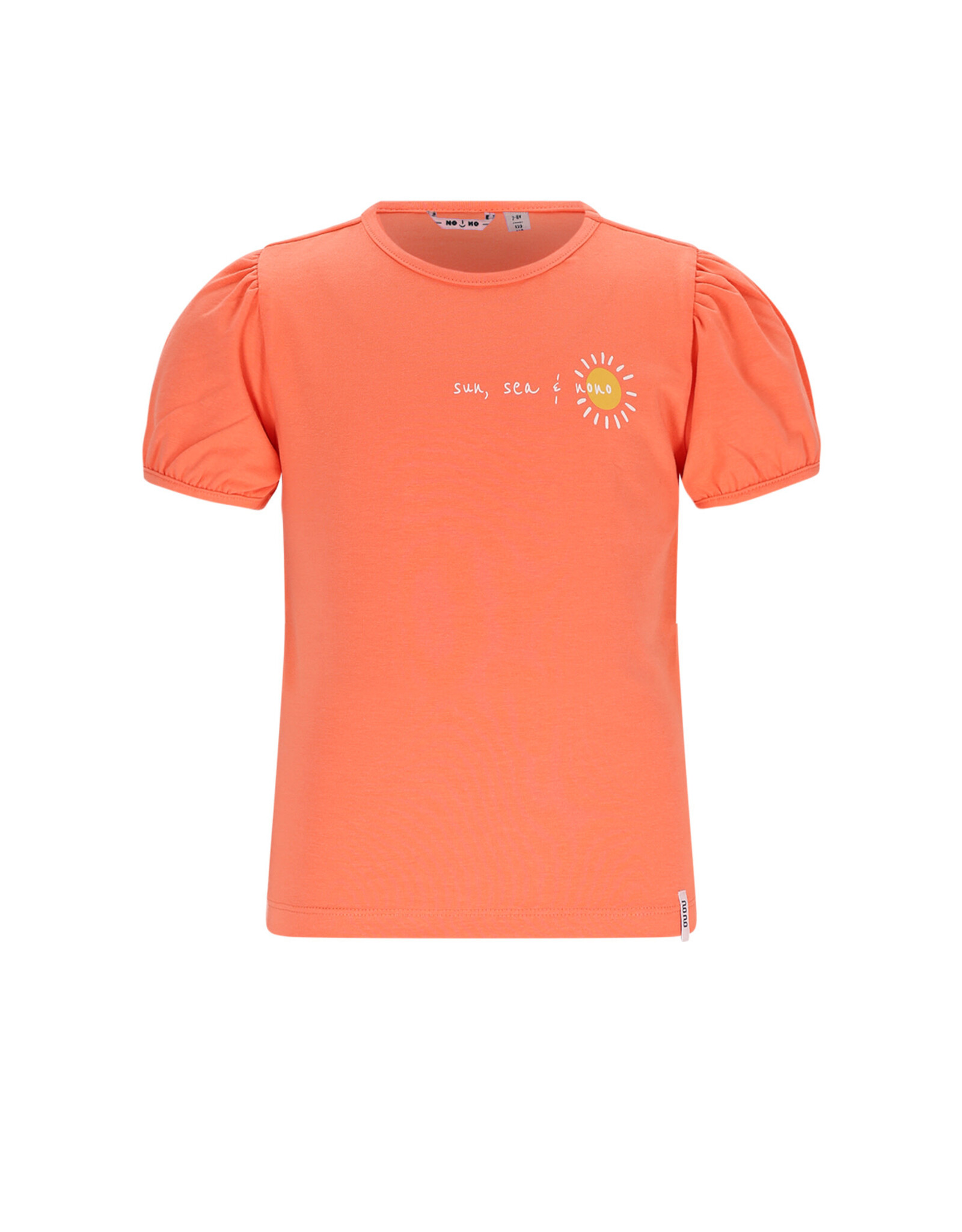 Nono Karen Tshirt S/SL with CIAO print at back Orange Coral