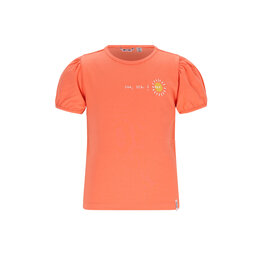 Nono Karen Tshirt S/SL with CIAO print at back Orange Coral