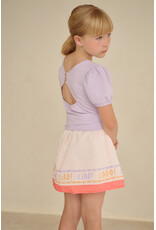 Nono Kiamo Dotted Jersey top with open back Galaxy Lilac