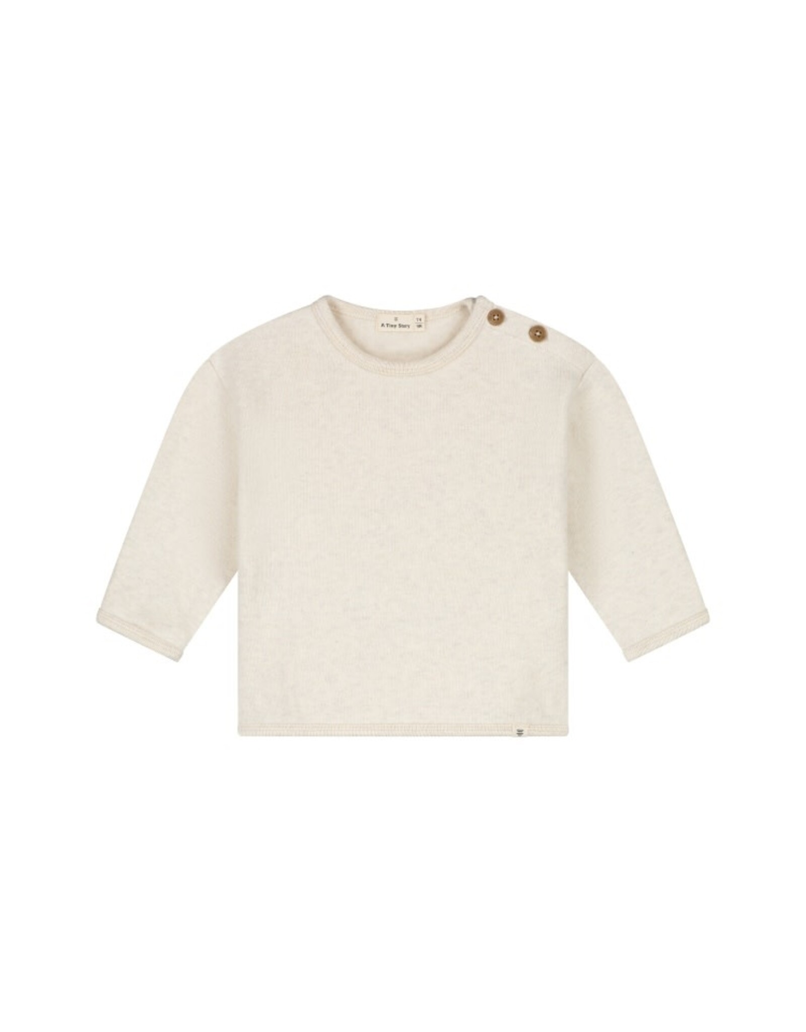A Tiny Story baby pullover ecru melange ss26