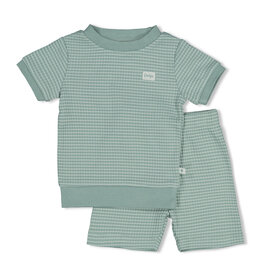 Feetje Shortama wafel - Summer Special Zeegroen