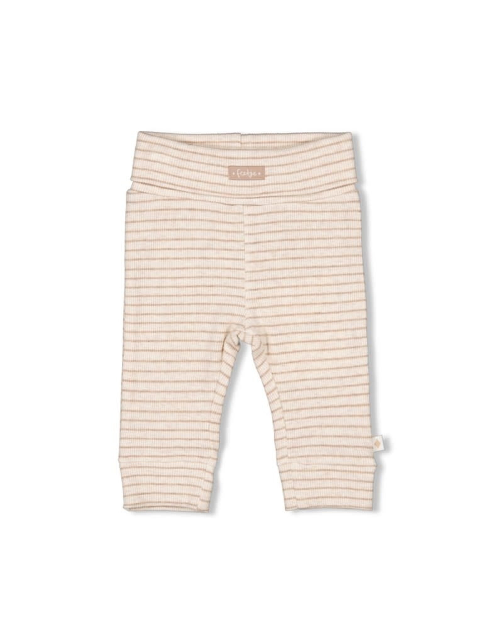 Feetje Broek rib met streep - The Magic is in You Taupe melange