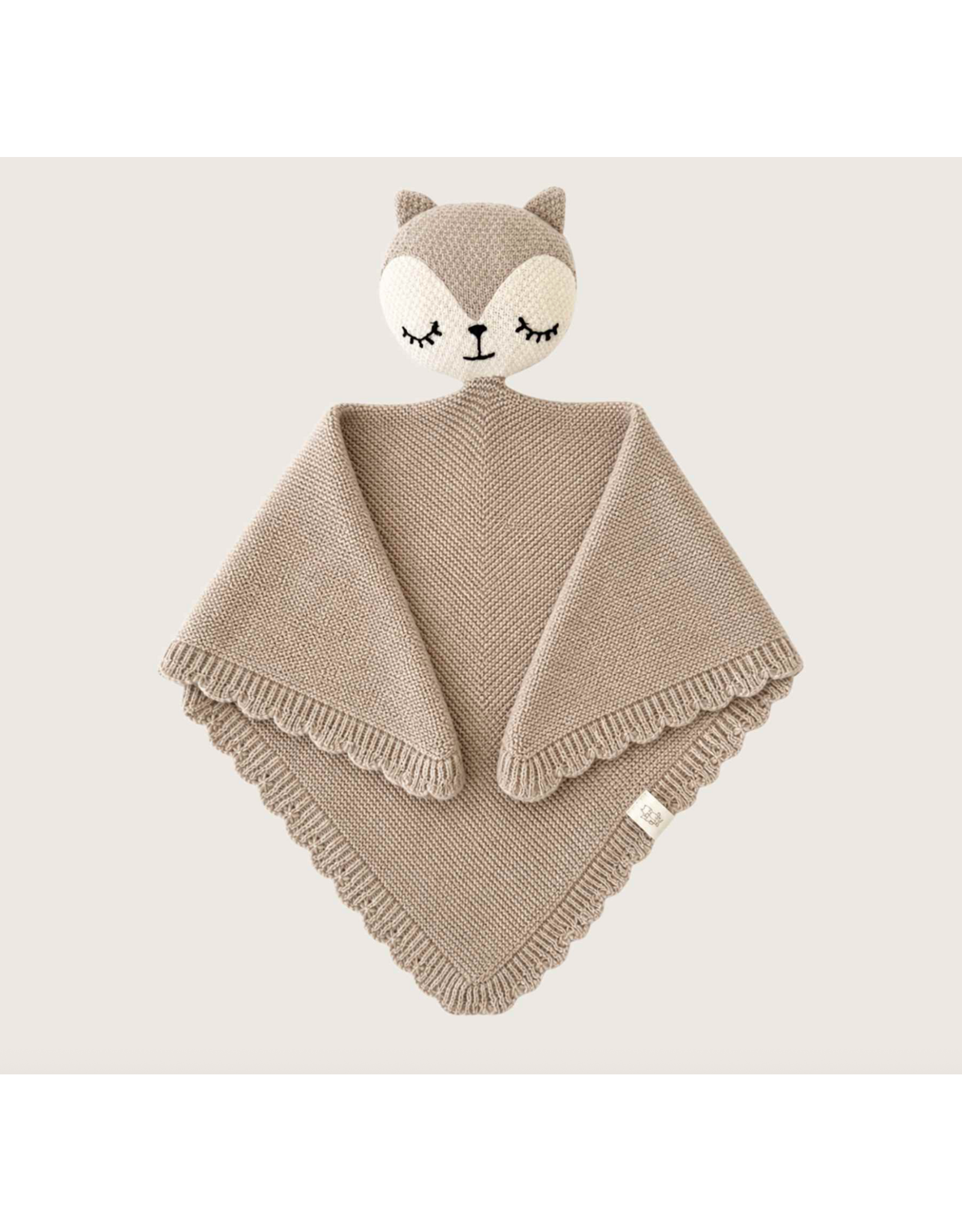 Moalie Katoenen knuffeldoekje Vos Cuddle Fox Beige