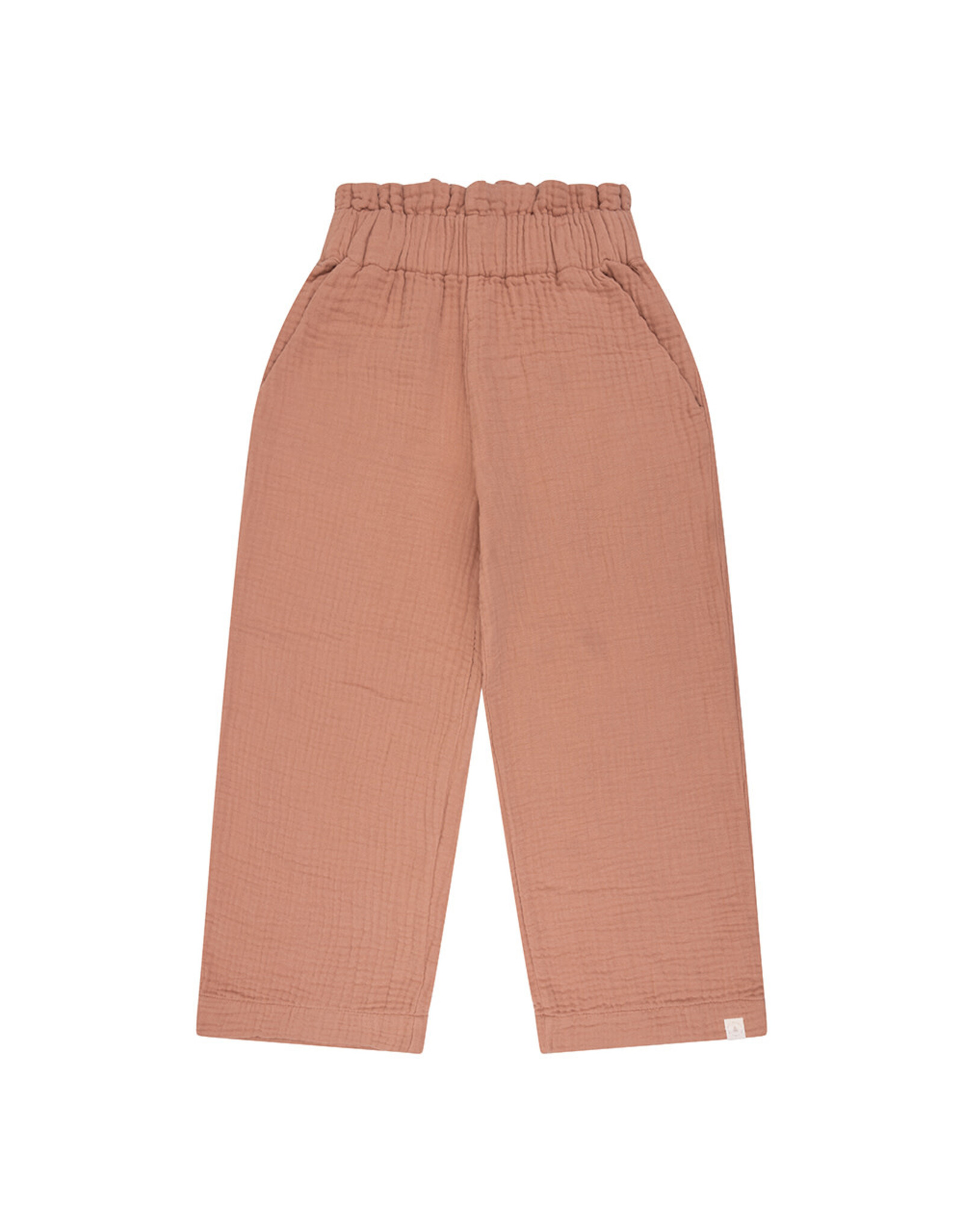 NAVY NATURAL Wide leg cork mousseline