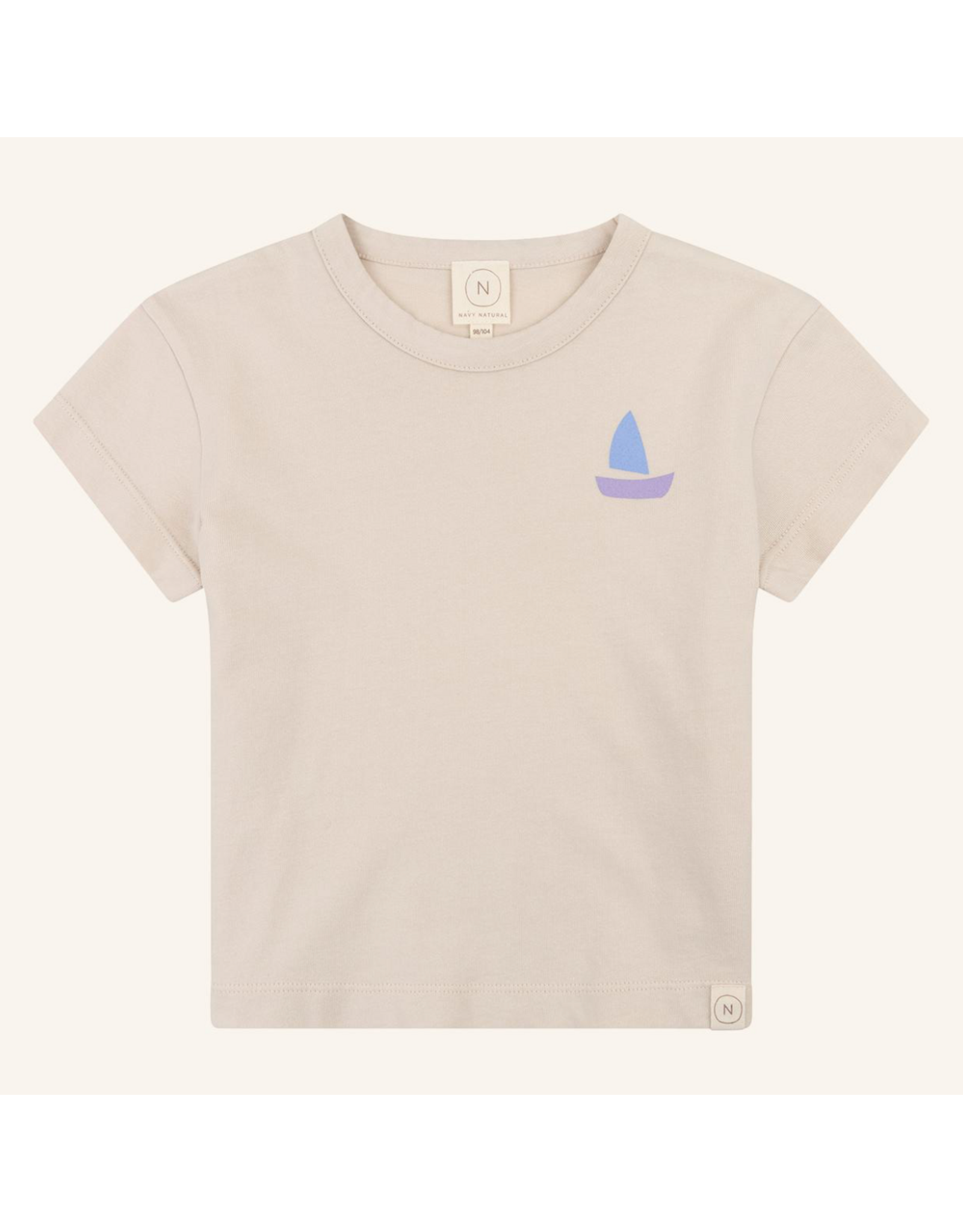 NAVY NATURAL Sem t-shirt Little boat ecru