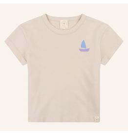 NAVY NATURAL Sem t-shirt Little boat ecru
